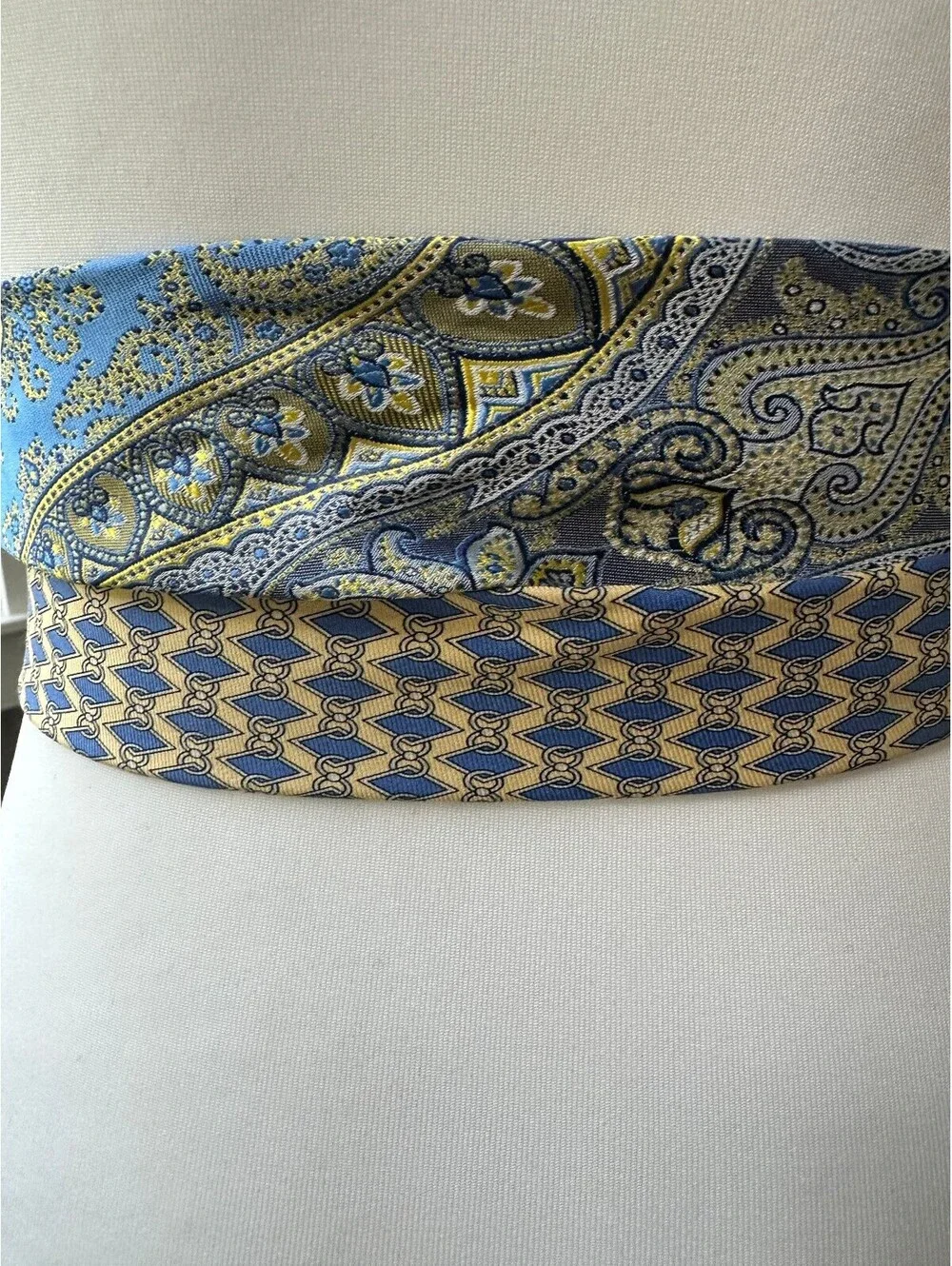 Upcycled Silk Necktie Obi Belt | Handmade Corset Style Belt | One of a Kind | OS